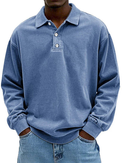 Elias | Polo casual de manga larga para hombre
