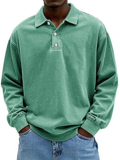 Elias | Polo casual de manga larga para hombre