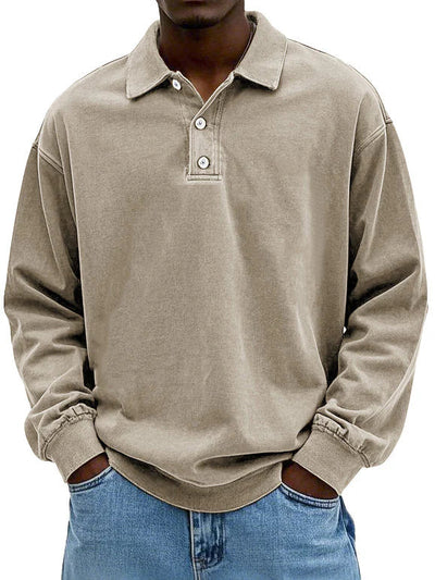 Elias | Polo casual de manga larga para hombre