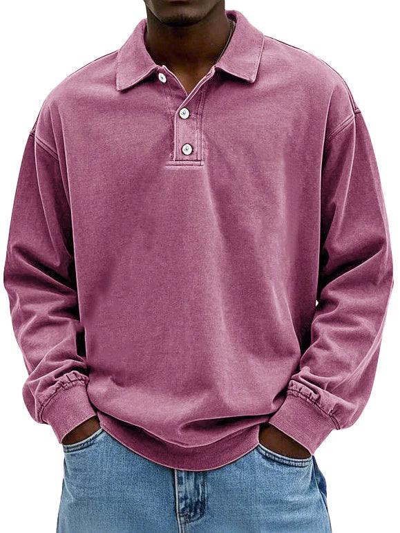 Elias | Polo casual de manga larga para hombre