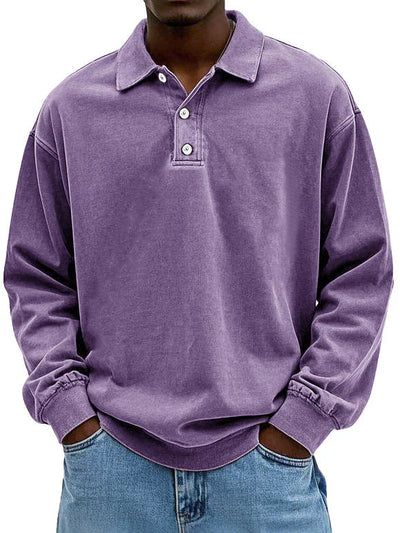 Elias | Polo casual de manga larga para hombre