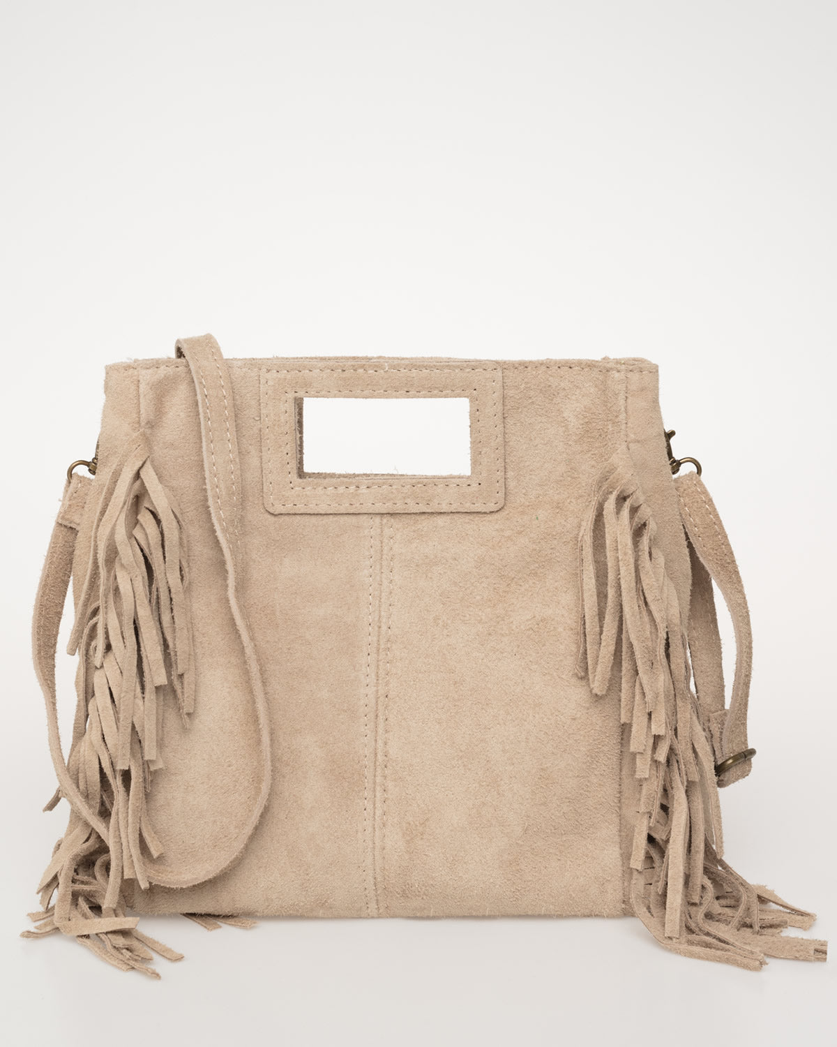 Bolso ante  flecos colores