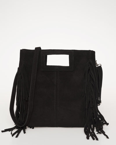 Bolso ante  flecos colores