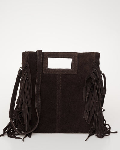 Bolso ante  flecos colores